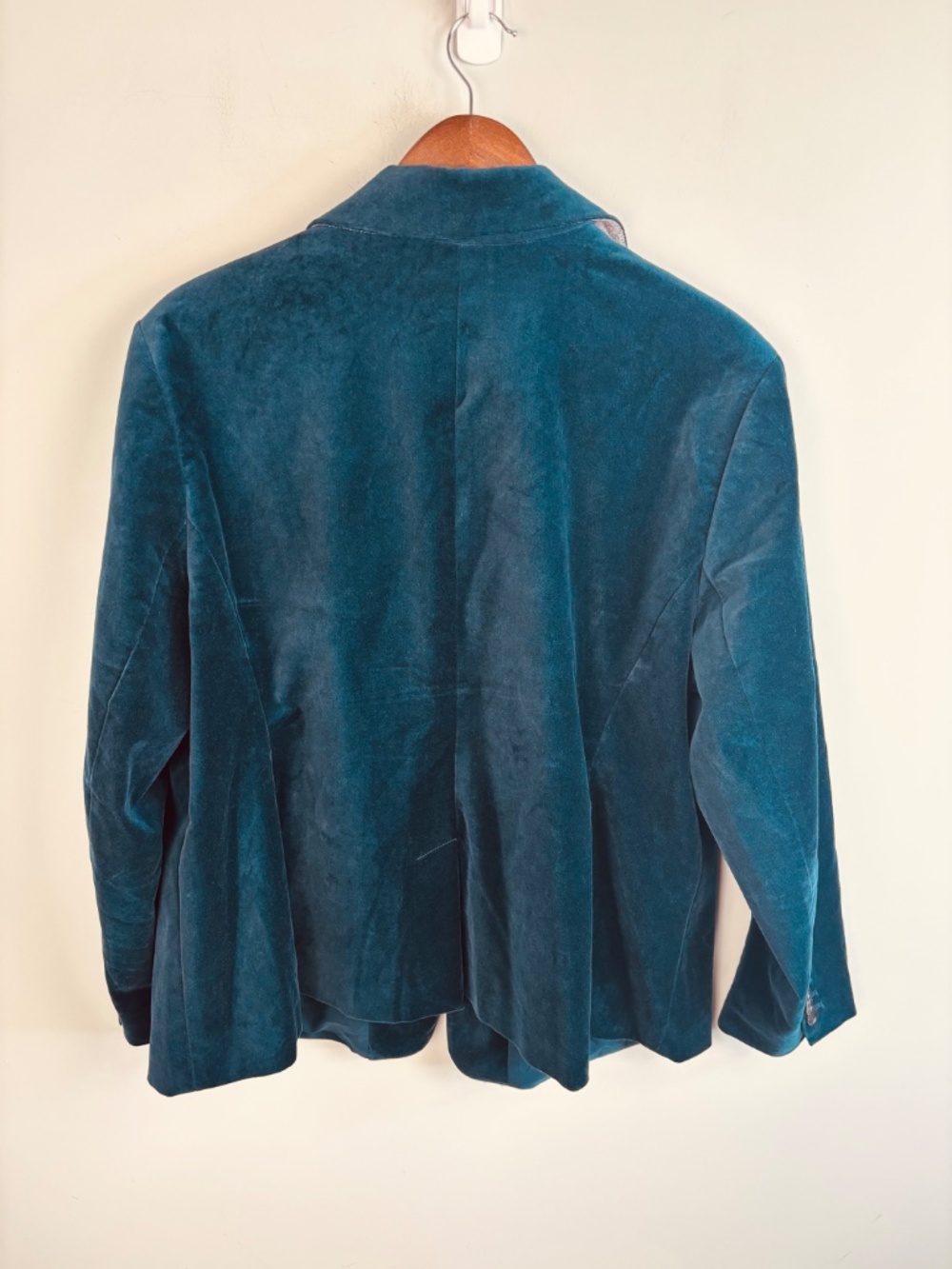 Loft Plus Teal Velvet Blazer Size 18 - Picture 4 of 4